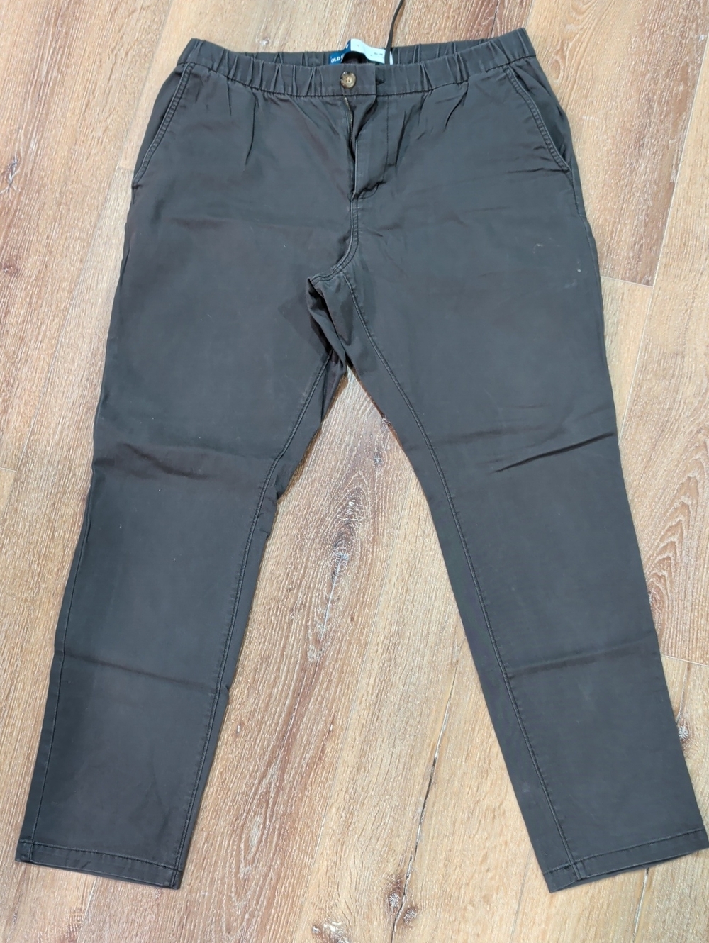 Old Navy Slim Grey Drawstring Chinos - Size L
